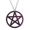 Halsband Pentagram OVERSIZE Wicca Pagan LILAPentacle Symbol