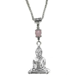 Halsband Buddha Symbol Rosenkvars Buddhism Yoga Meditation 