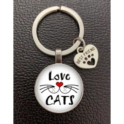 Nyckelring Katt Love Cats...