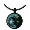 Halsband Katt Måne Wicca Pagan Halloween Svart Katt Rem