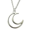 Halsband Måne Crescent Moon Pagan Wicca Halvmåne Rostfri kedja