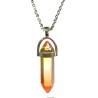 Halsband Kristallspets Orange/Gul Crystal Point Rostfri Kedja