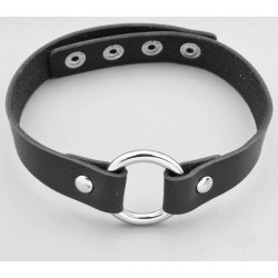 Choker O ring Collar O-ring Svart Harnesk Halsband NY Storlek