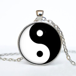 Halsband Yin Yang Symbol Kraft Energi Kedja