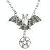 Halsband Pentagram Fladdermus Bat Halloween Wicca Pagan
