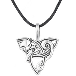 Halsband Keltisk Symbol Räv/Katt Wicca Pagan Mytologi Amulett
