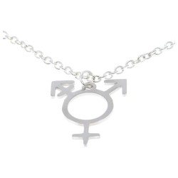 Halsband Transsymbol Pride Regnbågssmycke Rostfritt HBTQ Gender