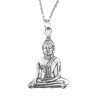 Halsband Buddha Symbol Buddhism Yoga Meditation New Age Rostfri Kedja